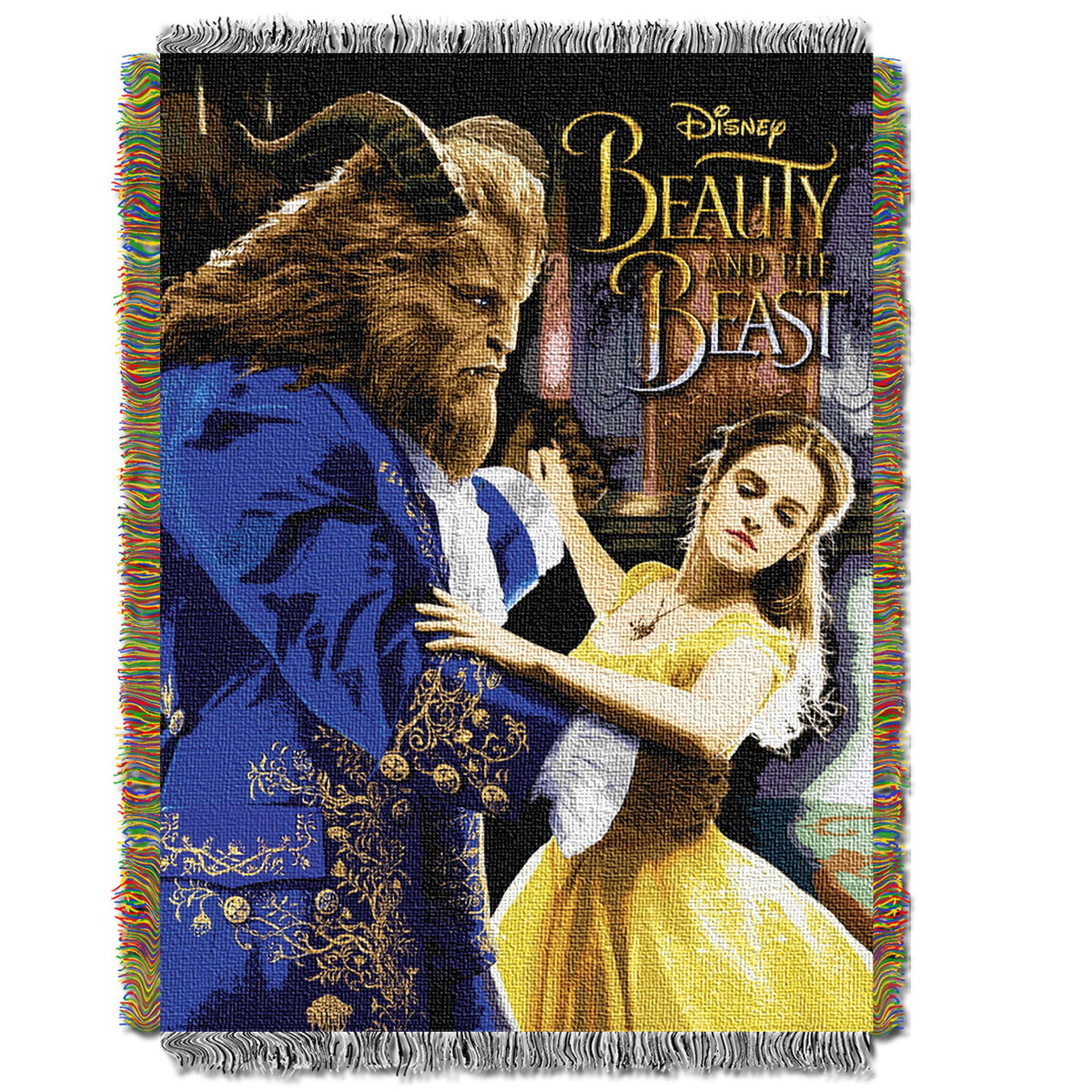 Disney Beauty And The Beast 'Ballroom Waltz' Licensed 48'X 60' Woven Tapestry Throw By The Northwest Company(D0102Hh1Dqy.)