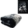 Plush Throw Blanket  Bad to the Bone  QUEEN BED 79x 95  Faux Fur Blanket For Beds, Sofa, Couch, Picnic, Camping(D0102HH4N1W