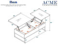 ACME Iban - Coffee Table w/Lift Top, Gray Oak & Chrome 81170