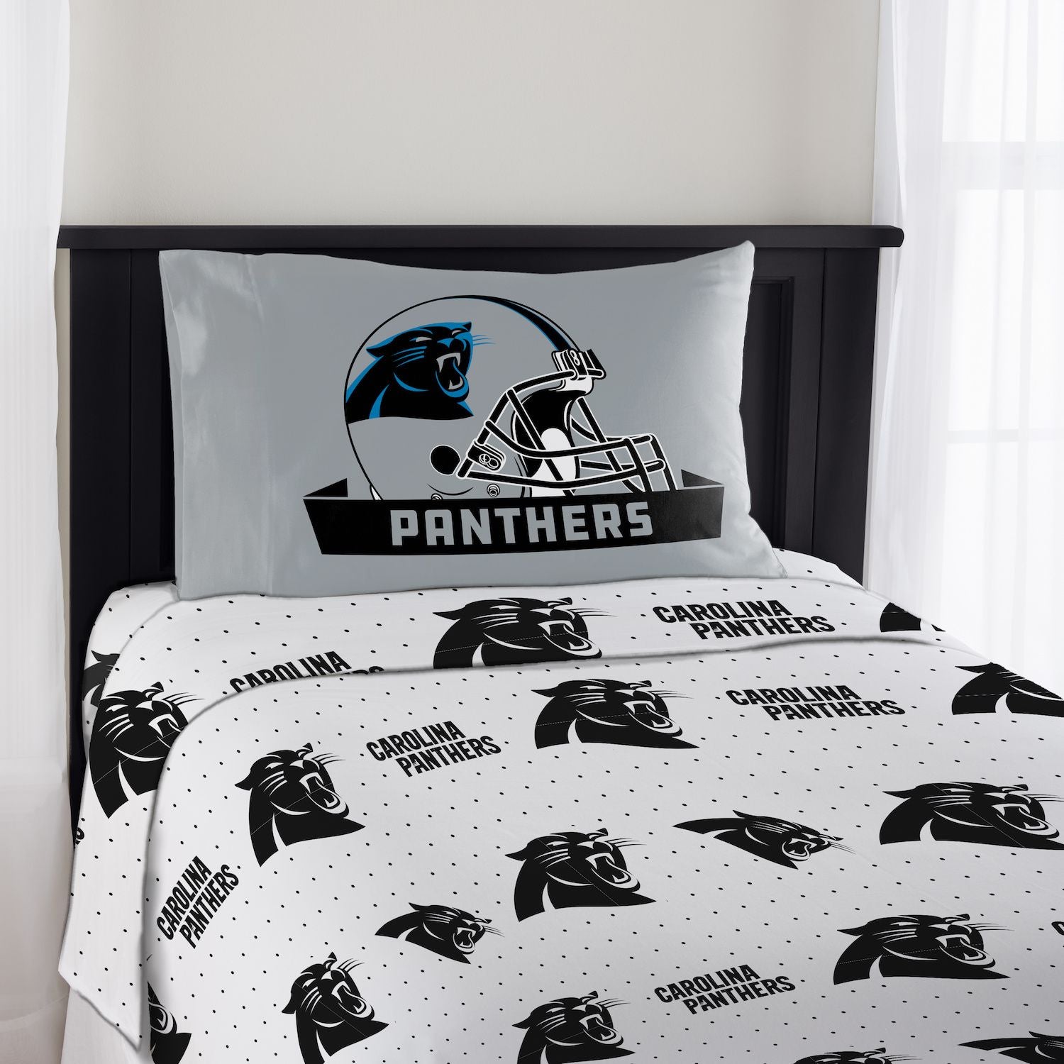 NFL 820 Panthers Twin Sheet Set Monument OFFICIAL Monument Twin Sheet Set(D0102HHD35G.)