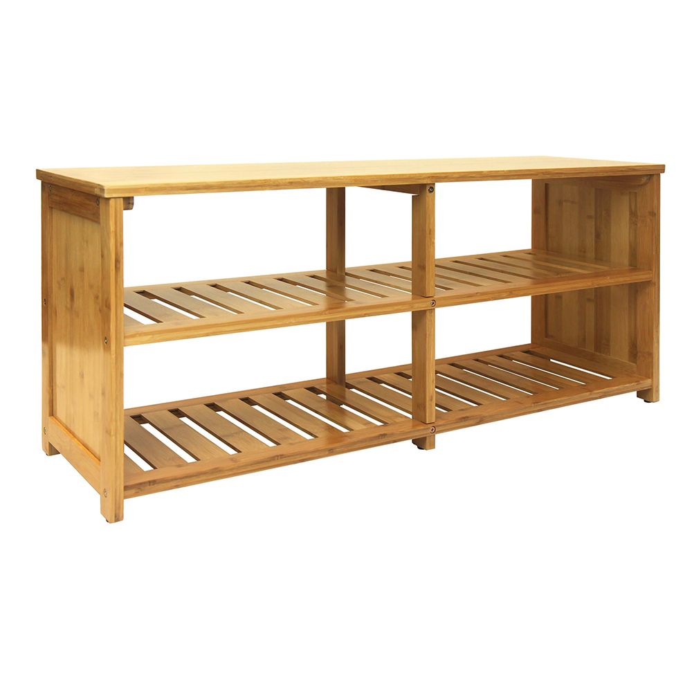 Oceanstar 10-Pair Bamboo Entryway Storage Bench(D0102HHGP12.)