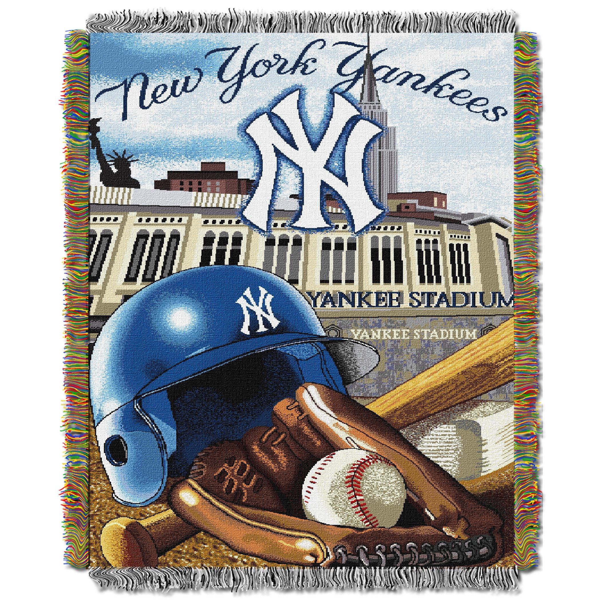 Yankees Official Major League Baseball, 'Home Field Advantage' 48'X 60' Woven Tapestry Throw By The Northwest Company(D0102H