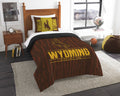 Wyoming OFFICIAL Collegiate Modern Take Twin Comforter & Sham Set(D0102HHY2LV.)