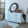 Luxor Six Drawer Double Dresser(D0102HI4X5U)