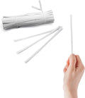 Pack of 2000 Paper Twist Ties 4 Long and 316 Wide White Twist Ties for Plastic Trash Bread Bags Paper coated Ties Bendable Multi