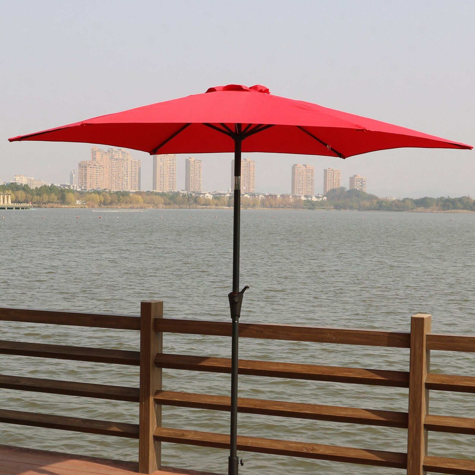 9 Pole Umbrella With Carry Bag, Red(D0102Hiyr0A)