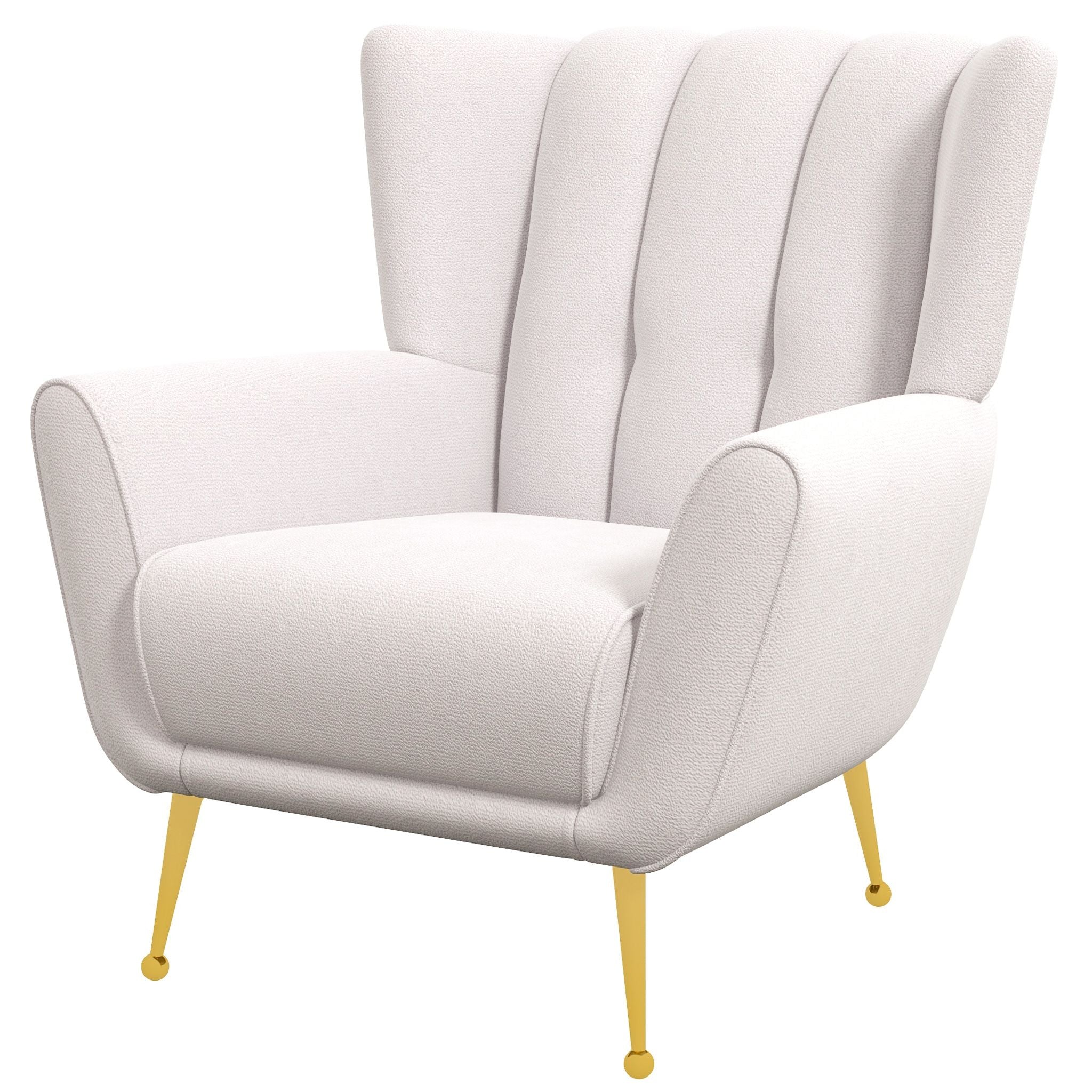 Gianna Mid-Century Modern Tufted French Boucle Armchair