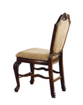 ACME Chateau De Ville Counter Height Chair (Set-2), Fabric & Espresso 64084A