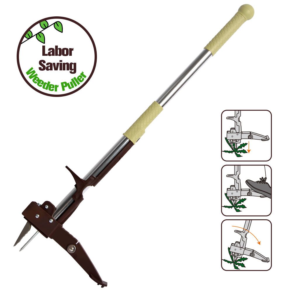 Gardtech 2021 New Stand Up Weed Puller, 4-Claws Manual Weeder Remover, Labor Saving Dandelion Weed Removal Weeding Tool With 40-