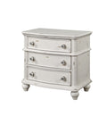 Antique White 3-Drawer Nightstand