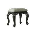 Grey and Charcoal Stool with Scrolled Legs