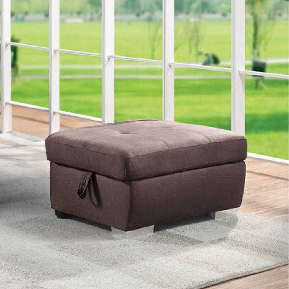 Brown Storage Ottoman