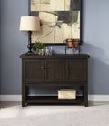 Distressed 1-Shelf Walnut Server with 3 Doors