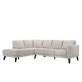 Fin 71 Inch Right Arm Facing Sofa, Mist Gray, Genuine Italian Leather