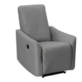 35 Inch Modern Power Recliner Chair, Touch Control Button, Gray Fabric
