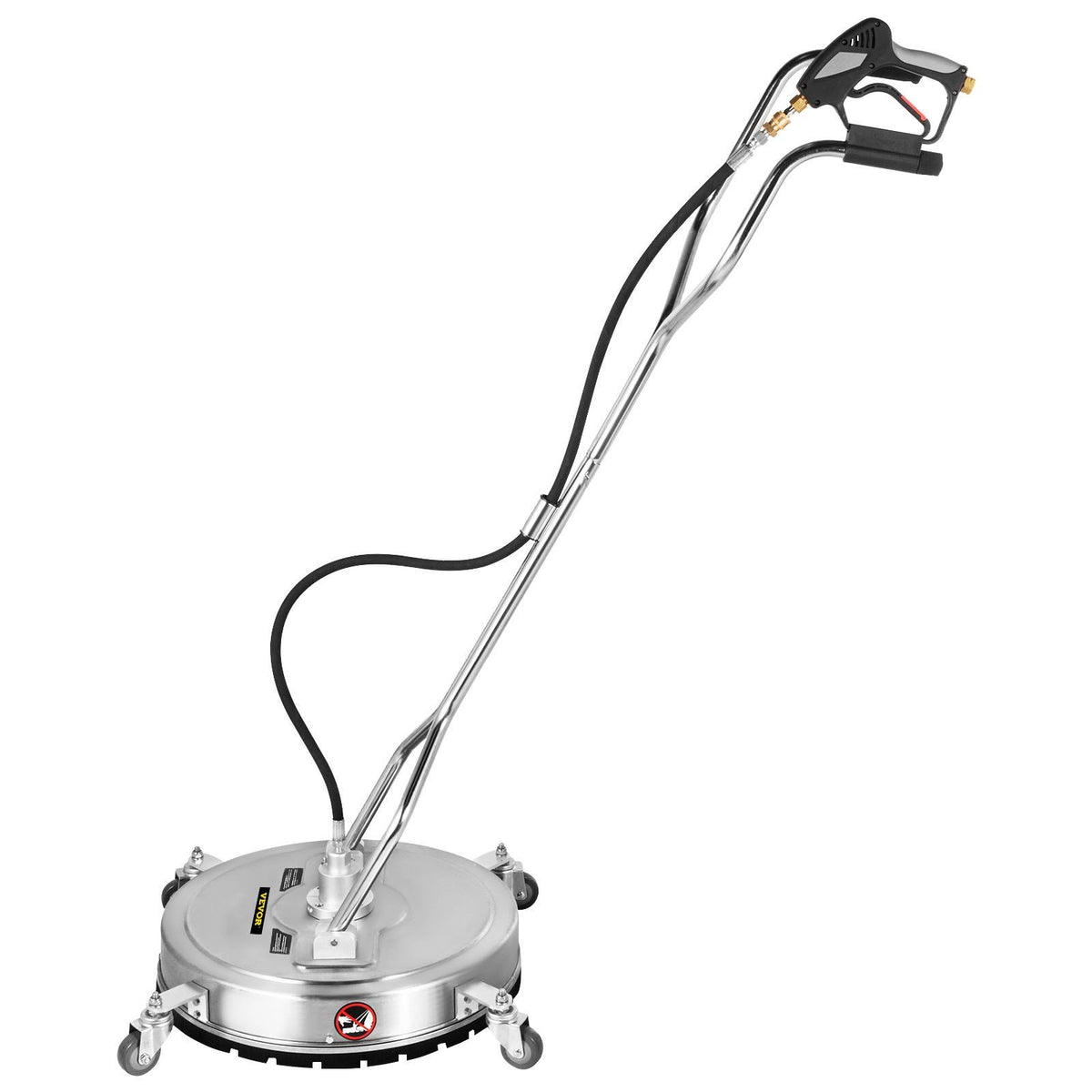 Vevor Pressure Washer Surface Cleaner, 20', Max. 4000 Psi Pressure By 2 Nozzles For Cleaning Driveways, Sidewalks, Stainless St