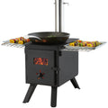 VEVOR Wood Stove, 86 inch, Alloy Steel Camping Tent Stove, Portable Wood Burning Stove with Chimney Pipes & Gloves, 1400inFirebo