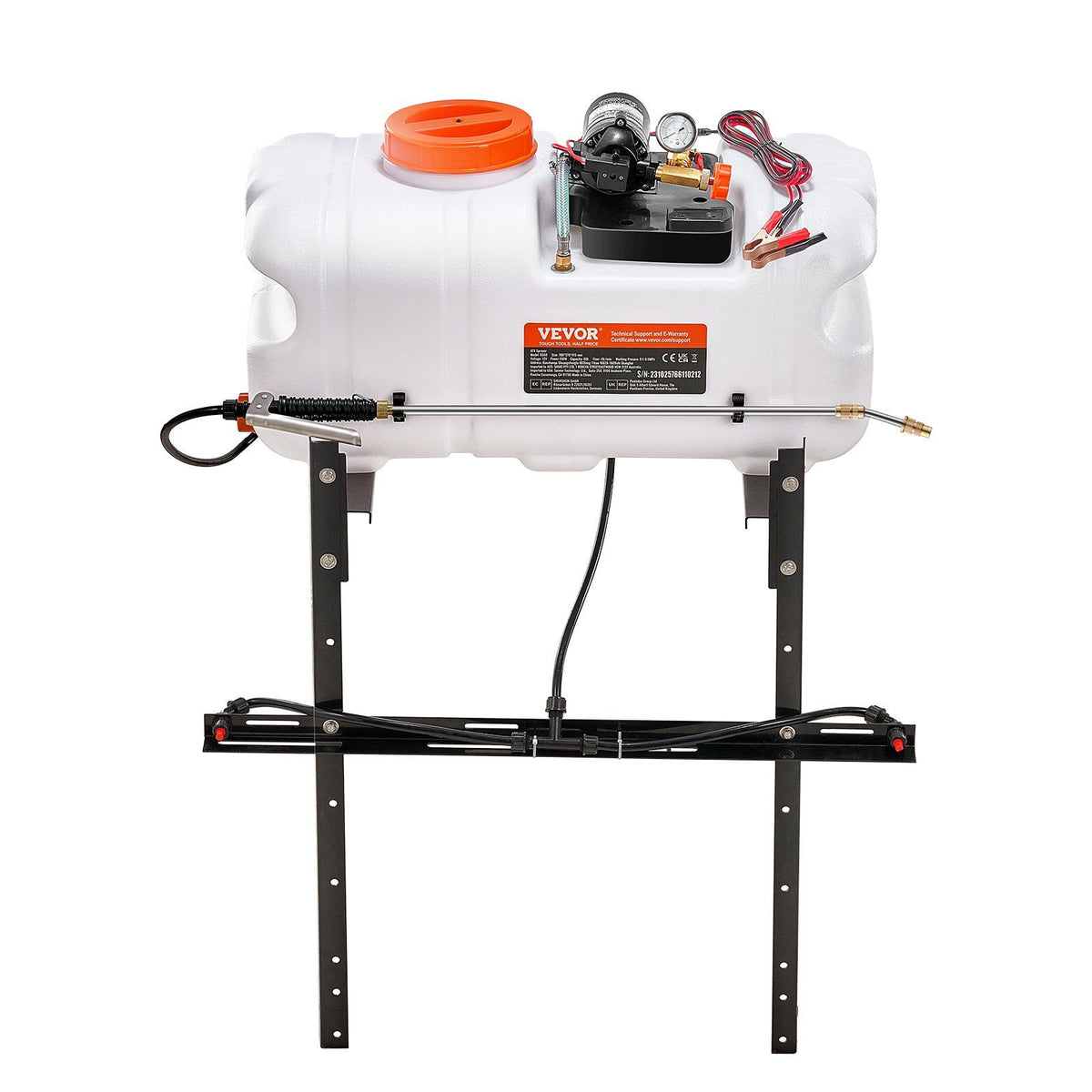 Vevor Atv Spot Sprayer, 15.9 Gal/60 L Atv/Utv Broadcast Sprayer With A Nozzle Boom, 12 V Pump Weed Sprayer With Water Tank, 1.9