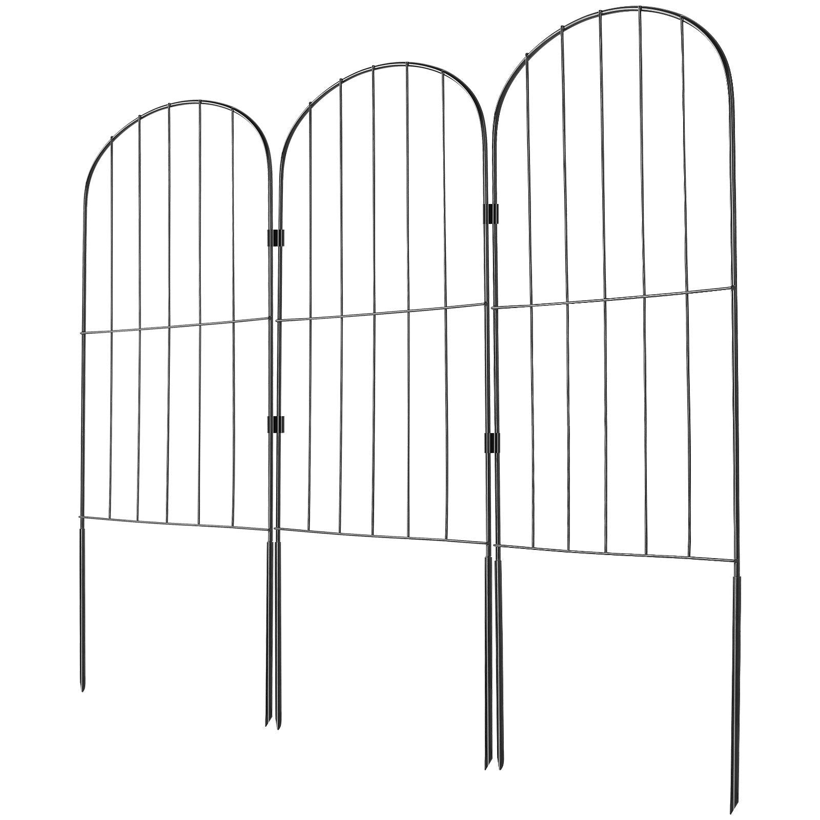 Vevor Garden Fence, No Dig Fence 24In(H) X30Ft(L) Animal Barrier Fence, Underground Decorative Garden Fencing With 2 Inch Spike