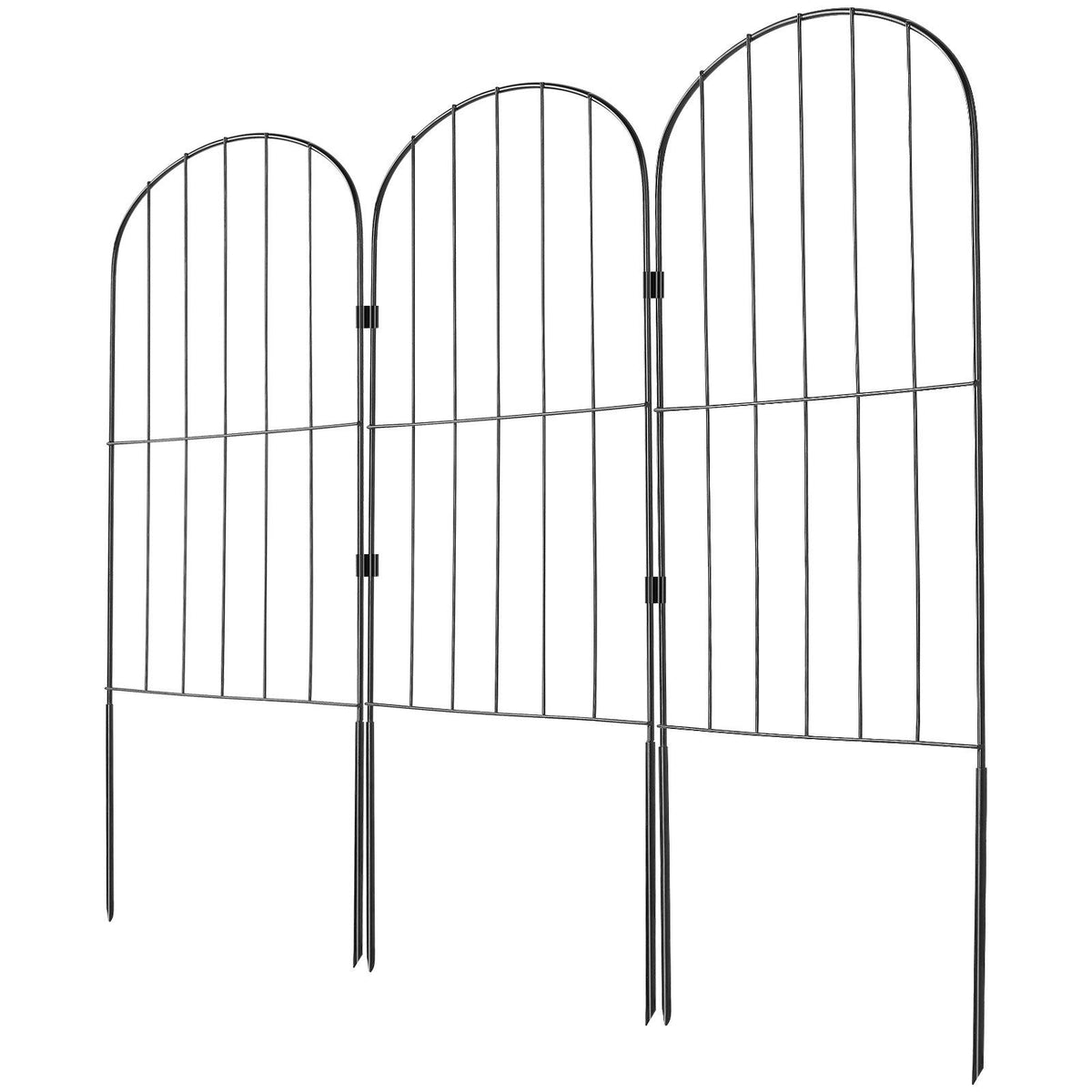 Vevor Garden Fence, No Dig Fence 24In(H) X30Ft(L) Animal Barrier Fence, Underground Decorative Garden Fencing With 2 Inch Spike