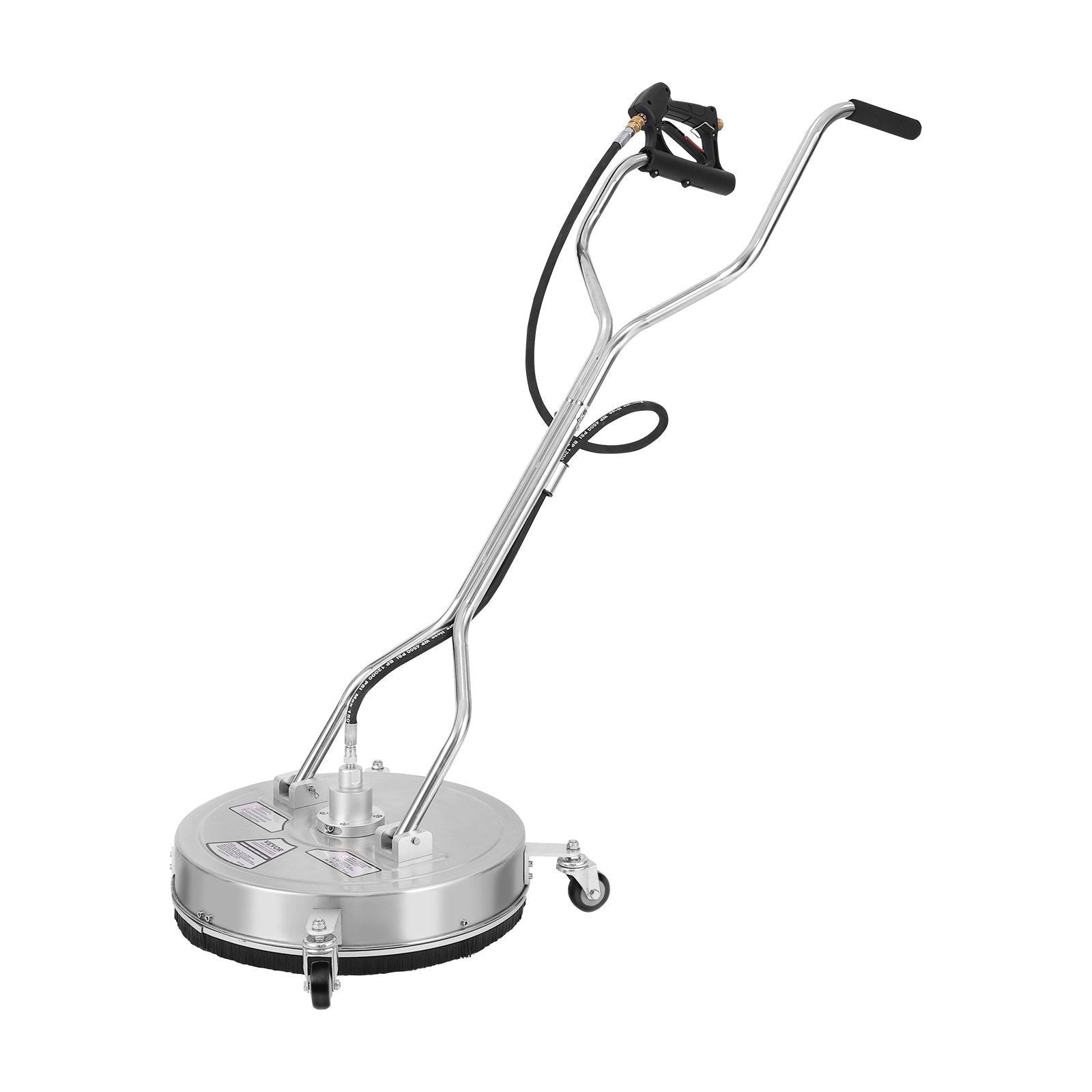 VEVOR 20 Pressure Washer Surface Cleaner w/ Handles & Wheels, Stainless Steel Concrete Cleaner 4500 Max PSI , 3/8Connector & 1/4