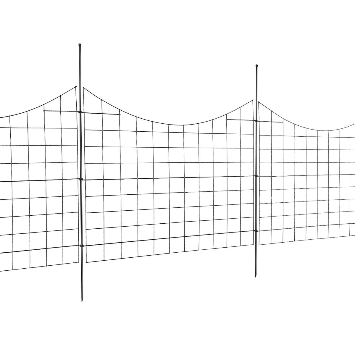 Vevor Garden Fence, 36.6In(H) X12Ft(L) Animal Barrier Fence, Underground Decorative Garden Fencing With 2.5 Inch Spike Spacing,
