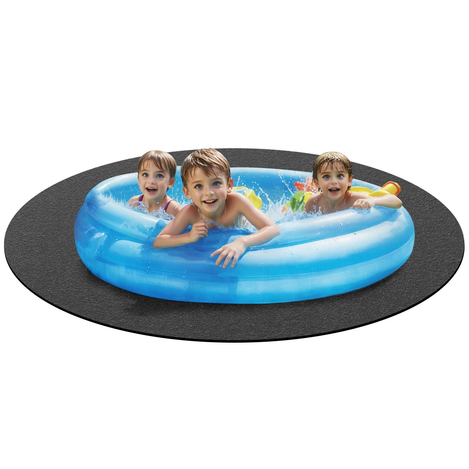 Vevor 80 Inch Diameter Round Hot Tub Mat, Extra Large Inflatable Hot Tub Pad, Waterproof Slip-Proof Backing, Absorbent Spa Pool