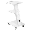 VEVOR Lab Trolley, Rolling Lab Cart with Built-in Socket, 3-Layer Metal Mobile Trolley, Tray Rolling Clinic Cart with Swivel Whe
