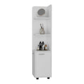 Nampa Storage Cabinet, Single Door, Broom Hangers ,White