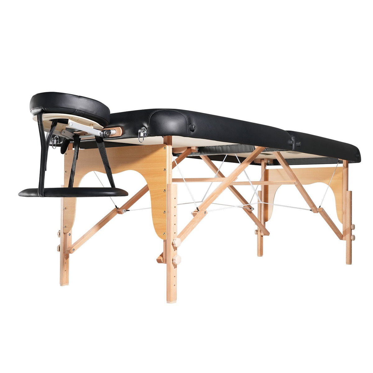 VEVOR Professional Wide Massage Table 30'' W, Heavy Duty Folding Massage Table, 8-Level Height Adjustable Facial Salon Tattoo Be