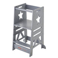 VEVOR Tower Step Stool, 3-Level Height Adjustable Toddler Step Stools for Kids, Kitchen Stool Helper, Bamboo Standing Tower Lear