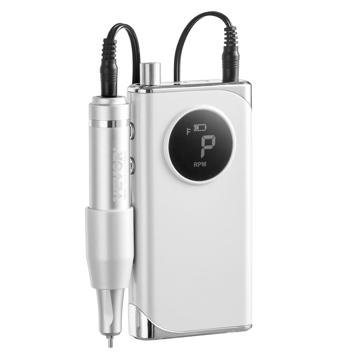 VEVOR Electric Rechargeable Nail Drill, 40,000RPM Portable Cordless Nail E File Machine, LCD-Display Acrylic Gel Grinder Tool wi
