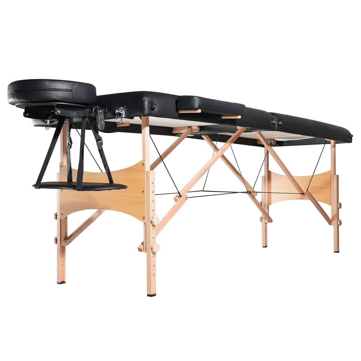 VEVOR Portable Massage Table 24'' W, 2 Folding Lightweight Massage Table, 8-Level Height Adjustable Salon Tattoo Bed, Spa Table 