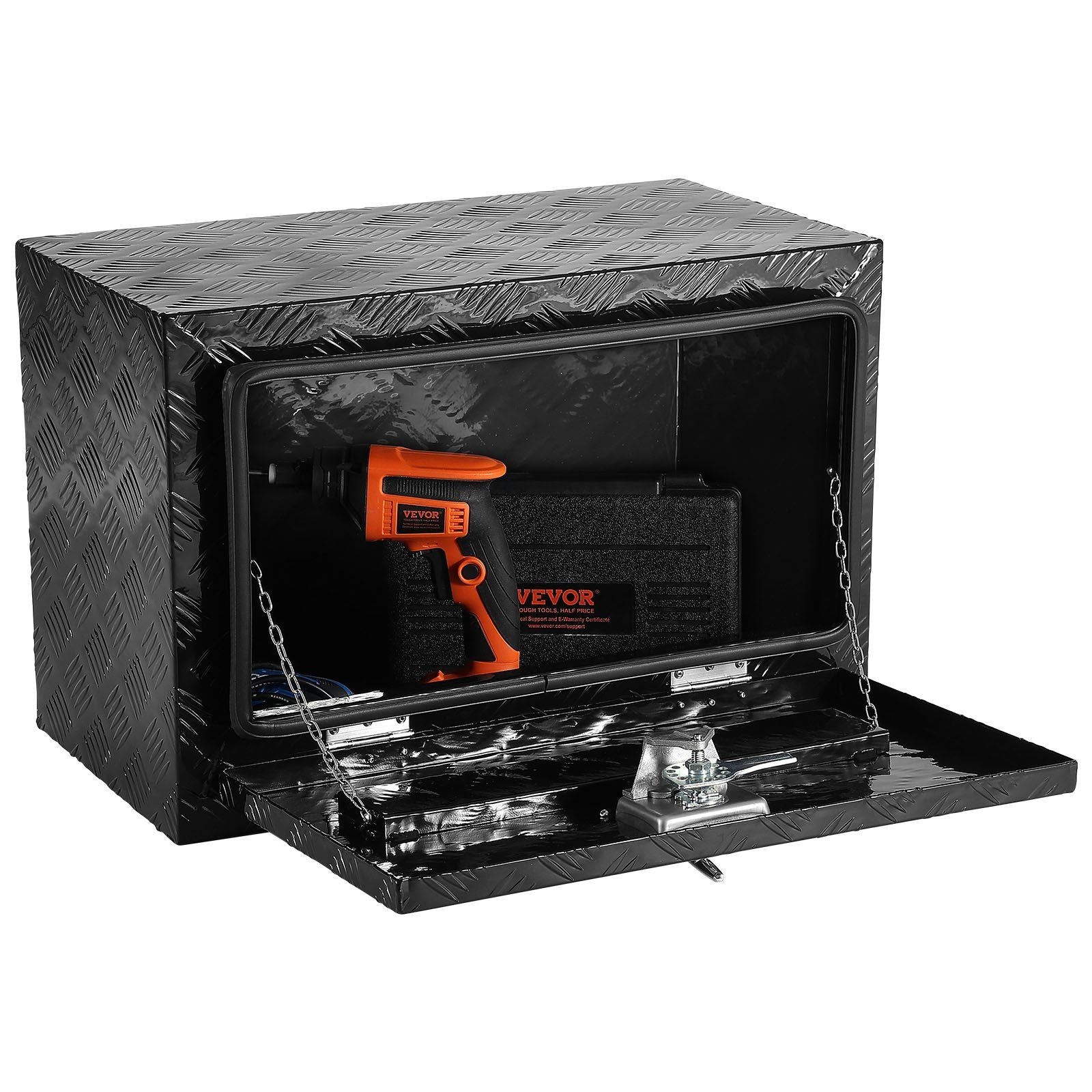 Vevor Underbody Aluminum Truck Tool Box 24' X 17' X 18' Trailer Rv Tool Storage