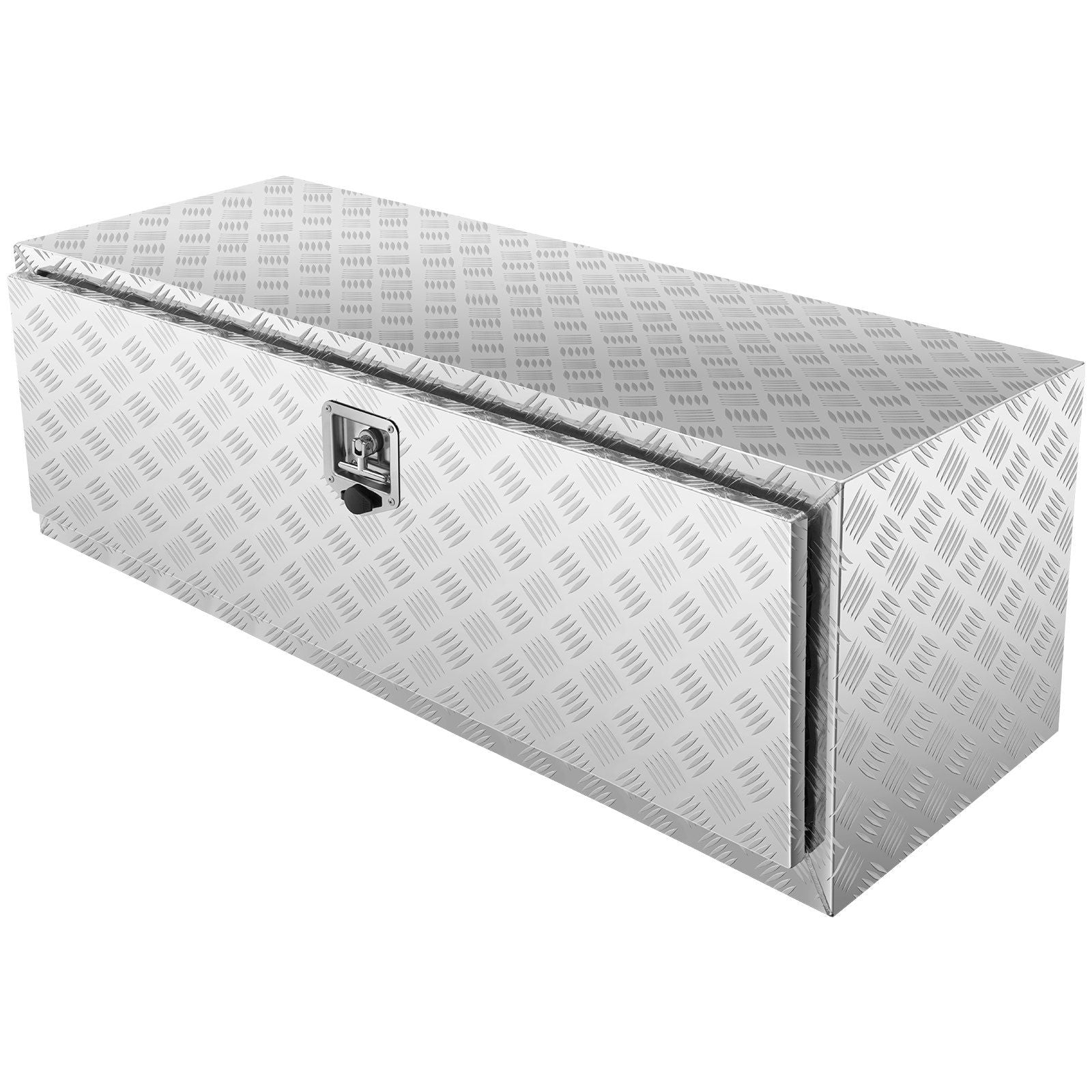 Vevor Underbody Truck Box, 48'24'24' Pickup Storage Box, Heavy Duty Aluminum Diamond Plate Tool Box With Lock And Keys, Water