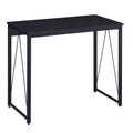 Black 35.5 Writing Desk with Metal Sled Base