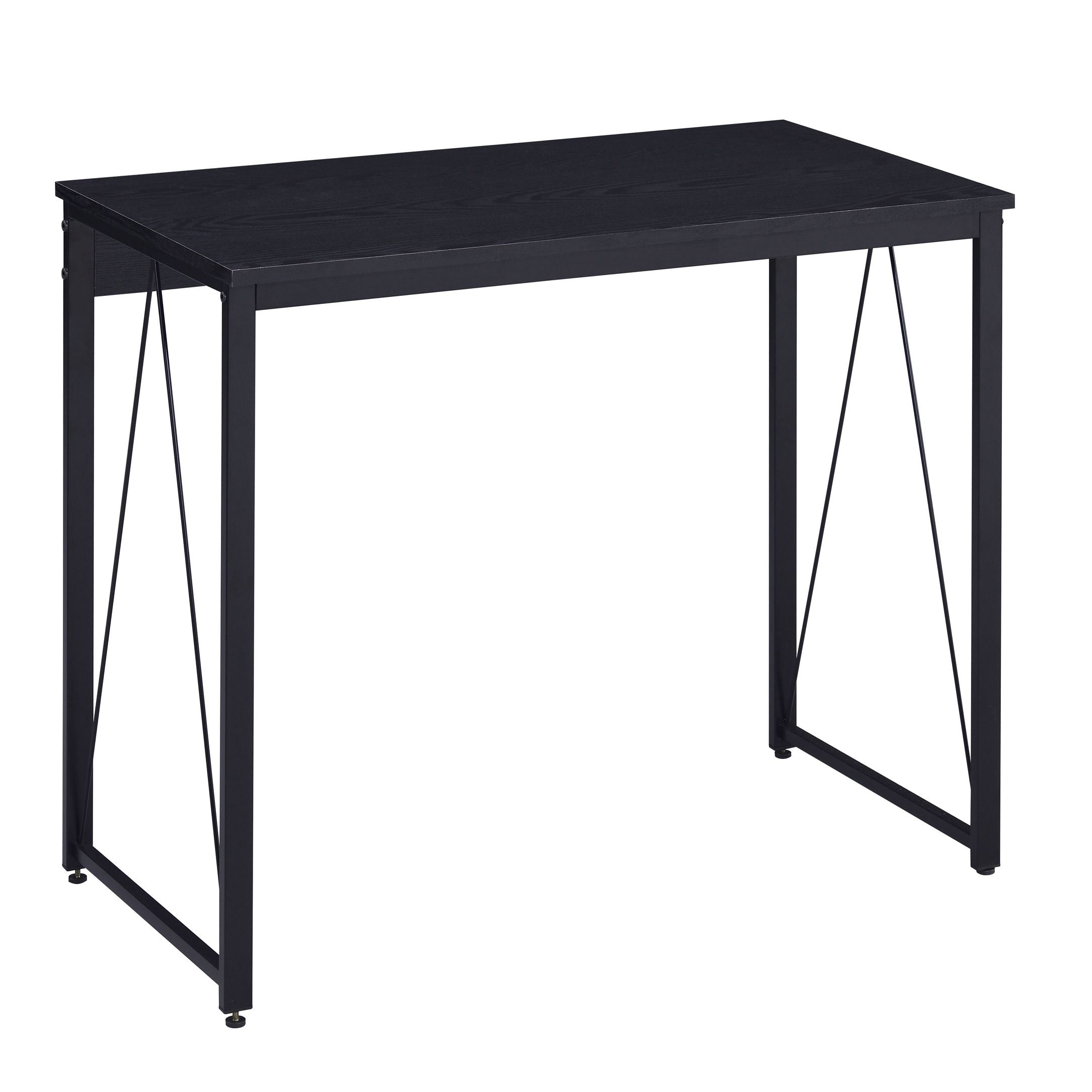 Black 35.5 Writing Desk with Metal Sled Base
