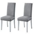 Grey and Antique White Parson Chairs (Set of 2)