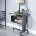Gunmetal Accent Table and Wall Shelf Set