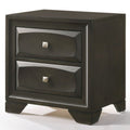Antique Grey Nightstand with 2-Drawer