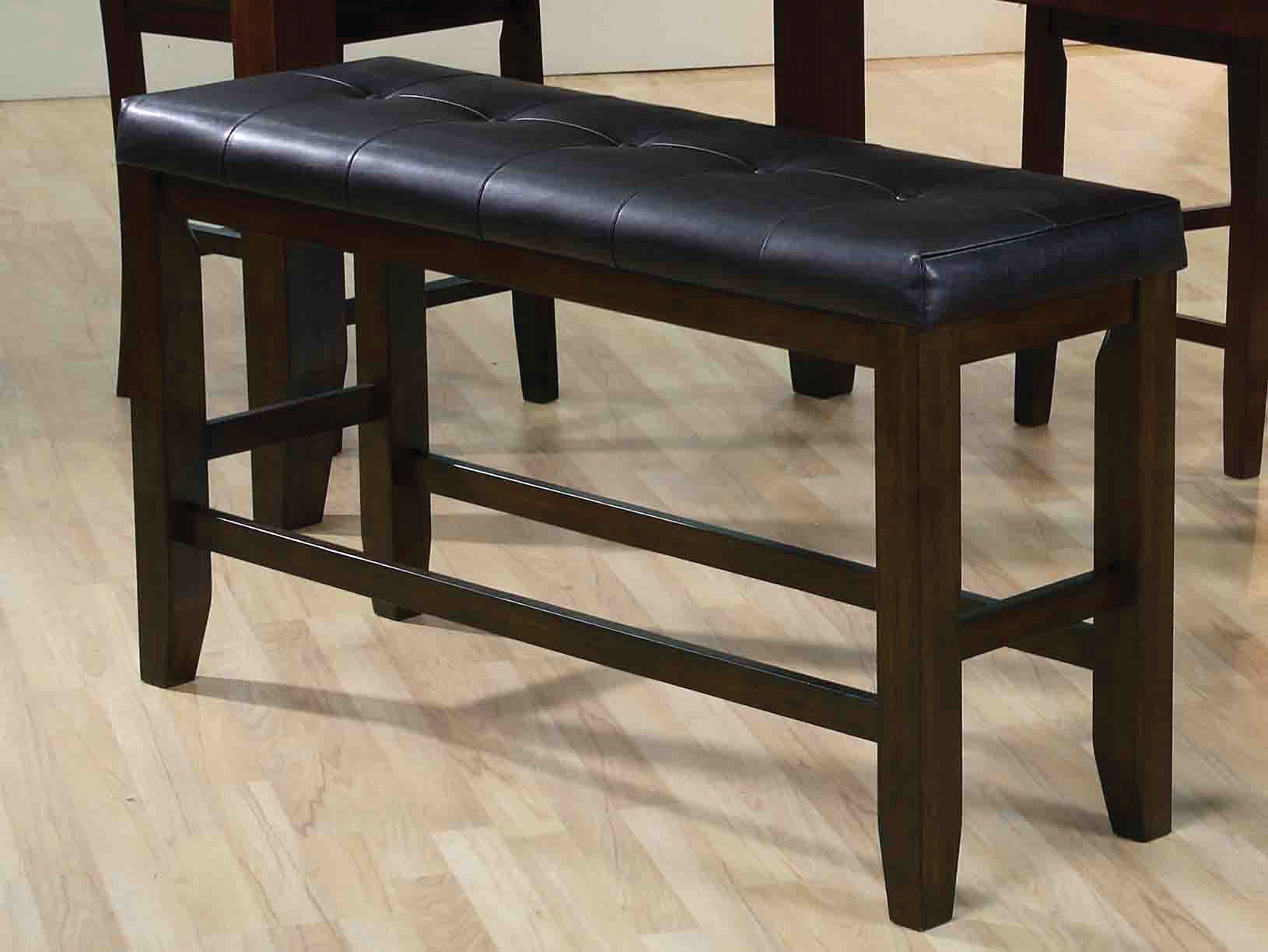 Black and Espresso Counter Height Bench