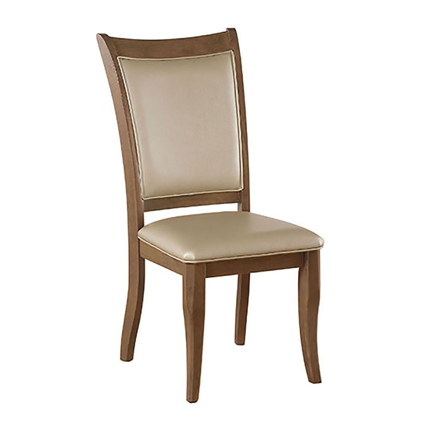 Beige and Grey Oak Side Chair with Tapered Leg (Set of 2)