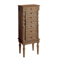 Weathered Oak 6-drawer Jewelry Armoire