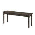 Weathered Grey Bench with Turned Leg