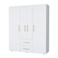 White All-In-One 2-Door Armoire