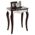 Walnut and White Rectangular End Table