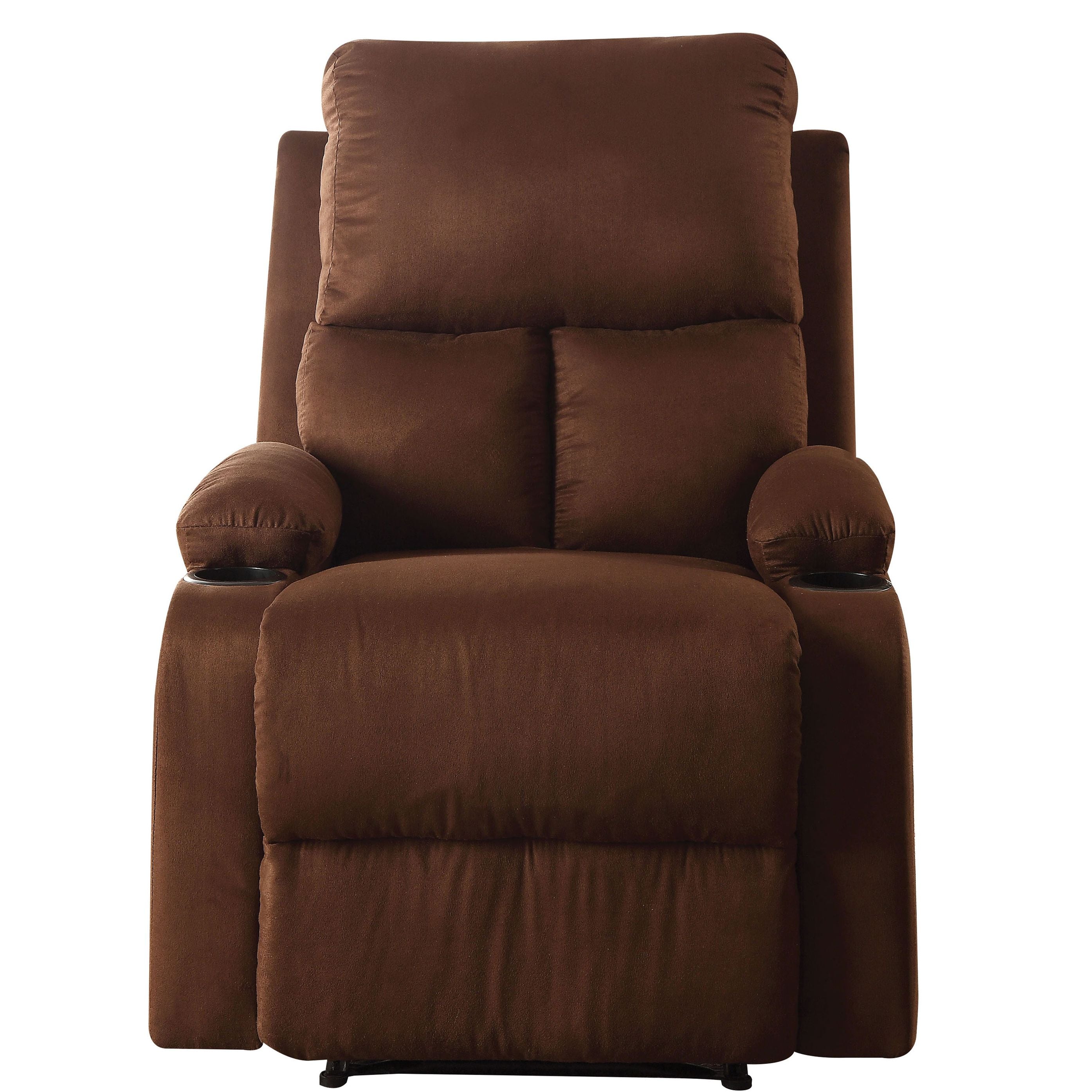 Chocolate Pillow Top Arm Recliner