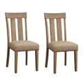 Beige and Maple Open Back Side Chairs (Set of 2)
