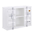 White Server with Open Shelving and 2 Cabinets