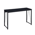 Black 47.5 Writing Desk with Metal Sled Base